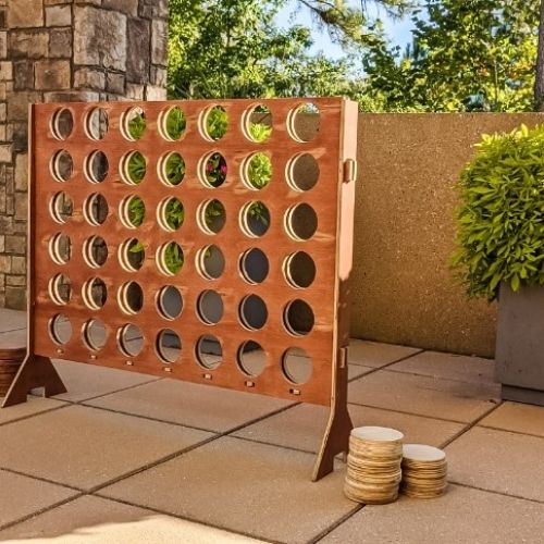 Stained Wooden Connect 4 Charlotte