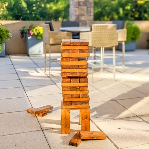 Giant JEnga Stained Giant Stained Jenga Charlotte